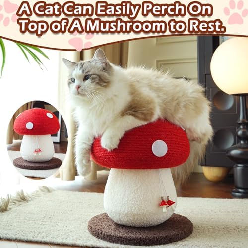 Mushroom Cat Scratcher, Sisal Cat Scratching Post - Image 5