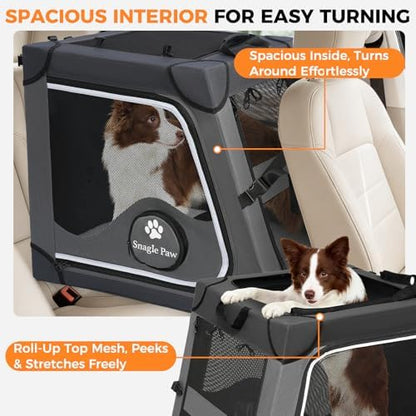 Snagle Paw Dog Car Crate for Back Seat - Image 2