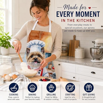Caroline's Treasures Cairn Terrier The Chef Apron Cooking Kitchen Server Baking - Image 6