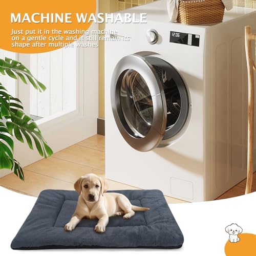 Reversible Dog Bed Mat with Plush and Corn Velvet, Soft Warm Pet Cushion - Image 6