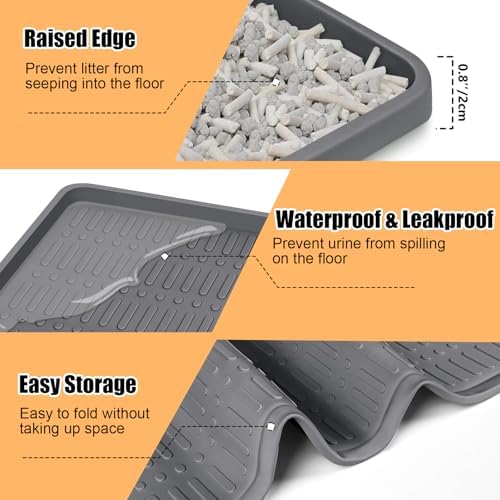 Silicone Cat Litter Mat 47" x 35" Cat Mat - Image 6