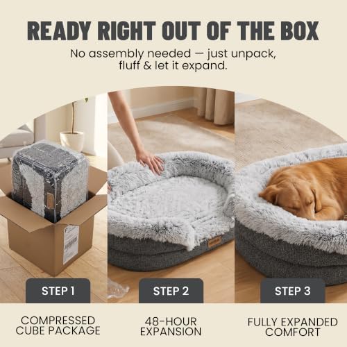 Miorun Fluffy Orthopedic Dog Beds Large Sized Dog - Image 7