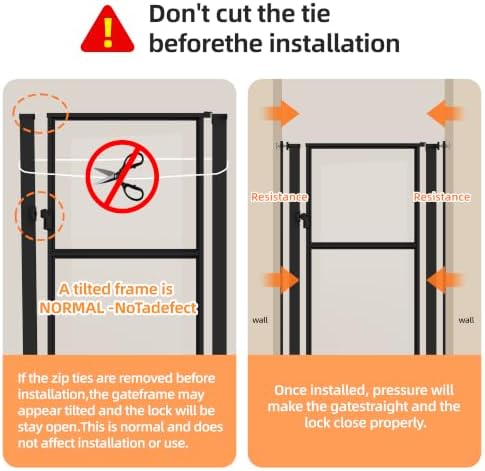 56" Extra Tall Clear Cat Gate, 37.4‑41.3" Wide Pet Gate - Image 2