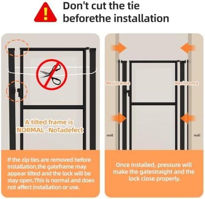 56" Extra Tall Clear Cat Gate, 37.4‑41.3" Wide Pet Gate - Image 2