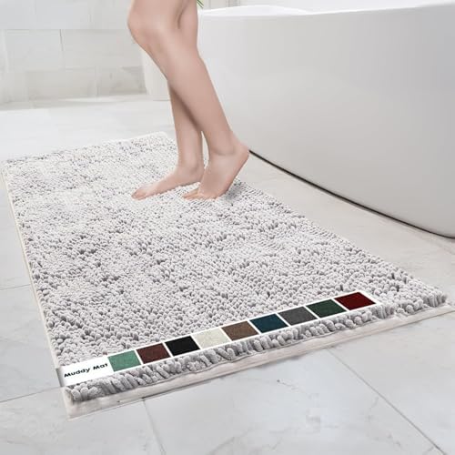 Muddy Mat® | Chenille Bathroom Rugs Quick Dry Microfiber Mats Non Slip Washable by MuddyMat%C2%AE