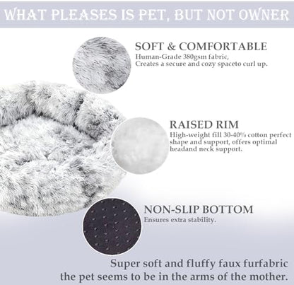 Washable Calming Dog & Cat Bed for Ultra Large Small Medium Size Pet - Image 2