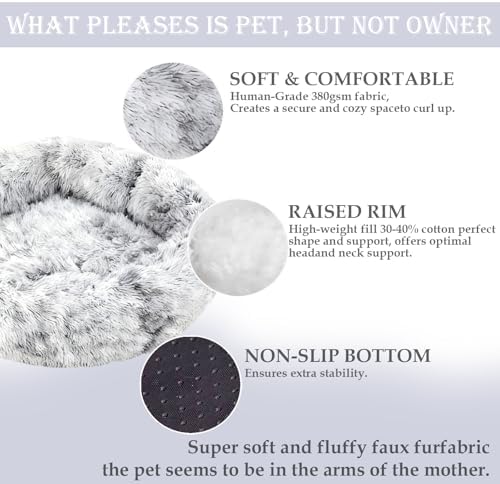 Washable Calming Dog & Cat Bed for Ultra Large Small Medium Size Pet - Image 2