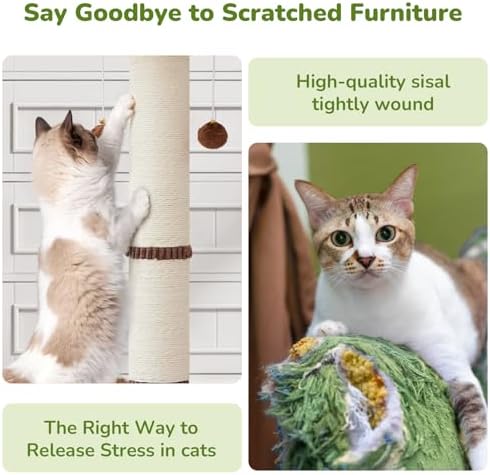 Woochpet 34" Tall Cat Scratching Posts, Heavy Duty and Thicker Cat Scratcher - Image 5