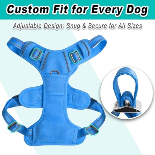 BARKBAY Dog Harness for Large Dog No Pull Mesh 2 Clips Dog Vest - Image 6