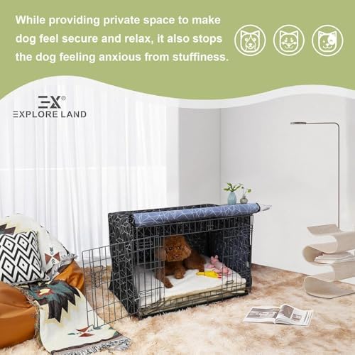 Explore Land Pattern Dog Crate Cover, 18 Inches - Image 6