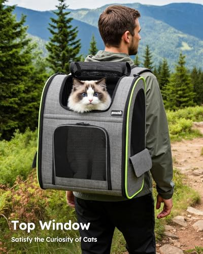 pecute Cat Backpack Expandable, Cat Carrier Backpack Breathable - Image 4