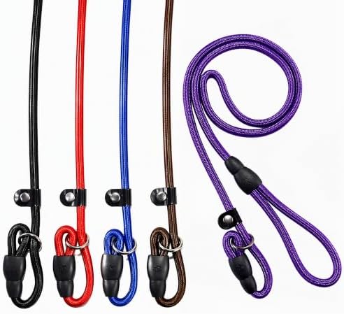 FOVRLZSE 5-Pack Dog Slip Leashes 4.6FT Nylon Training Lead, 5 Colors by FOVRLZSE