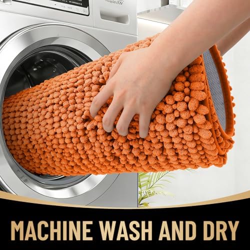 OLANLY Thick Chenille Small Bathroom Rugs 24x16, Absorbent Bath Mat - Image 4
