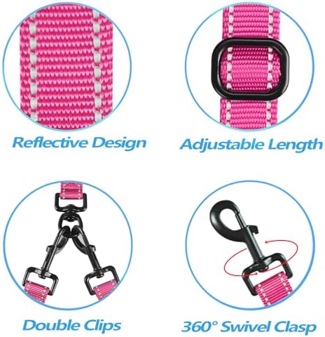 PetBonus Double Dog Leash, No Tangle Dual Leash, Reflective Walking Training - Image 4