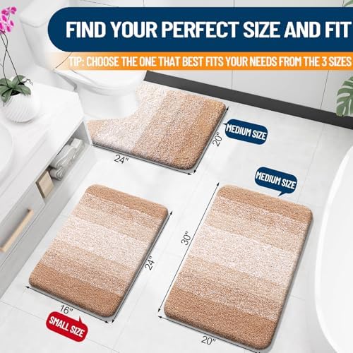 OLANLY Bathroom Rugs Mat 34x21, Extra Soft Absorbent Microfiber Bath Rugs - Image 2