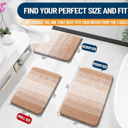 OLANLY Large Bathroom Rugs 44x32, Extra Soft Absorbent Microfiber Bath Rugs - Image 2
