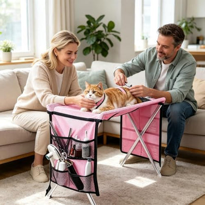 Cat Grooming Hammock Pet Bathing Sling Table 30lbs Weight Capacity - Image 2