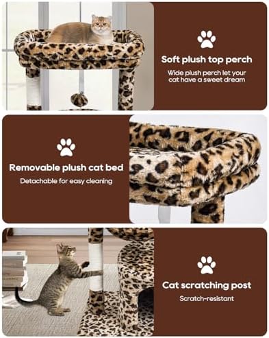SYANDLVY Small Leopard Print Cat Tree - Image 5