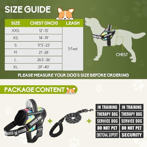 Service Dog Vest Harness and Leash Set, Animire in Training Dog Harness - Image 4