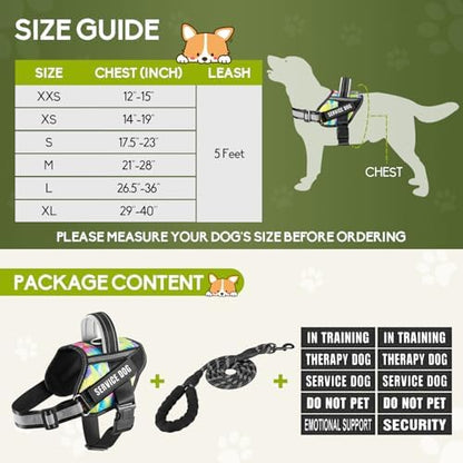 Service Dog Vest Harness and Leash Set, Animire in Training Dog Harness - Image 4