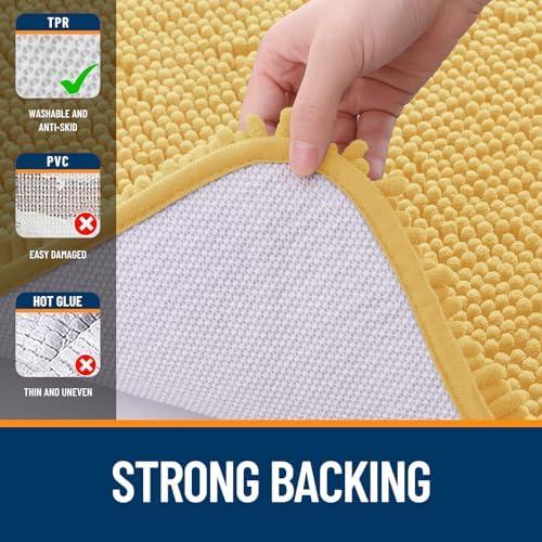 OLANLY Large Bathroom Rugs 59x35, Extra Soft Absorbent Chenille Bath Rugs - Image 6