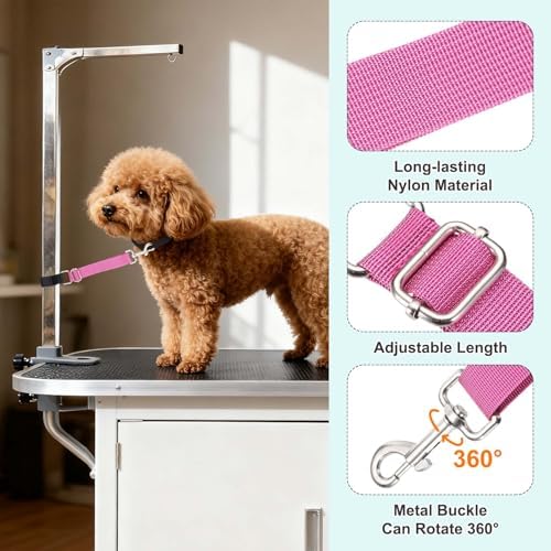 2Pcs Dog Grooming Loop, Adjustable, Sky Blue - Image 3