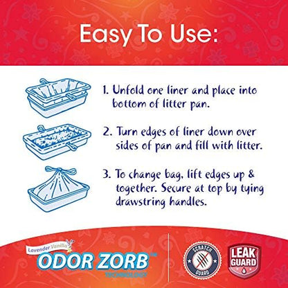 10 Count Fresh Kitty Litter Box Liners Durable, Easy Clean Up Elastic Jumbo - Image 6