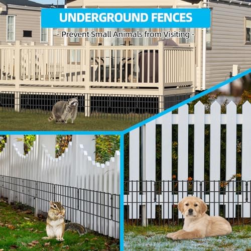 25 Panels Garden Fencing Animal Barrier, 17in X 27ft Dog Dig Fence Barrier - Image 6