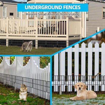 25 Panels Garden Fencing Animal Barrier, 17in X 27ft Dog Dig Fence Barrier - Image 6