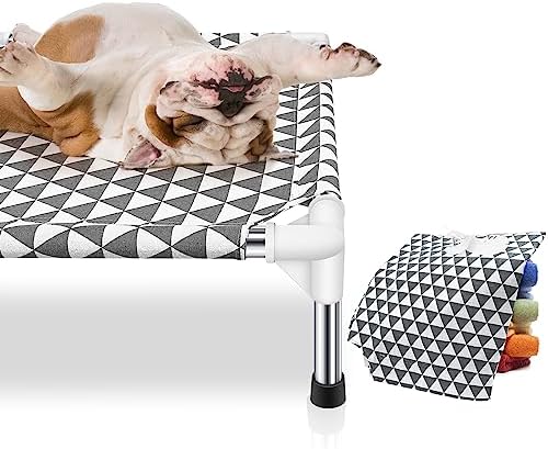 Kuntrust Elevated Outdoor Dog Bed, Medium Size, Cotton Material, Non-Slip Feet - Image 2