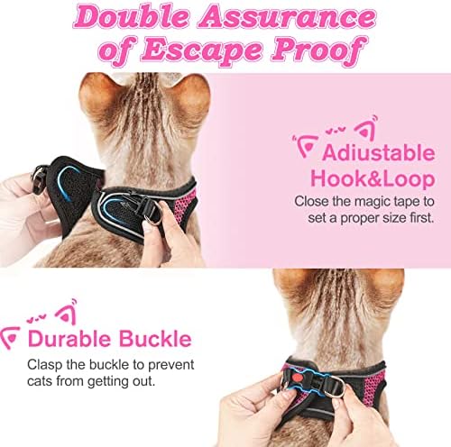 Cat Harness and Leash for Walking Escape Proof, Adjustable Kitten Vest Harness - Image 6