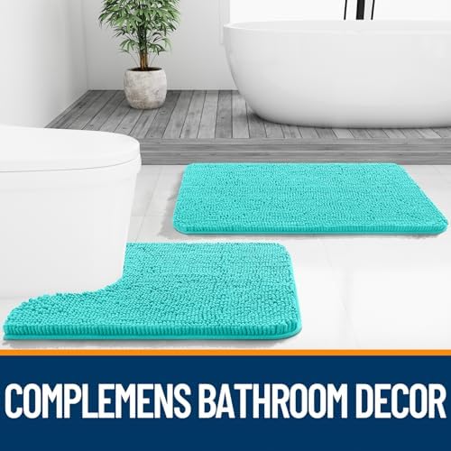 OLANLY Bathroom Runner Rugs 59x24, Extra Soft Absorbent Chenille Bath Rugs - Image 7