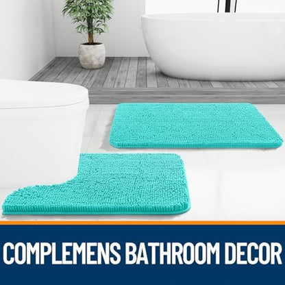 OLANLY Bathroom Runner Rugs 59x24, Extra Soft Absorbent Chenille Bath Rugs - Image 7