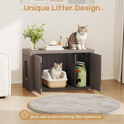 Cat Litter Box Enclosure, Covered Cat Litter Box - Image 4