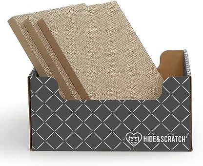 Hide & Scratch Cardboard Cat Scratcher Box & Bed by HideScratch