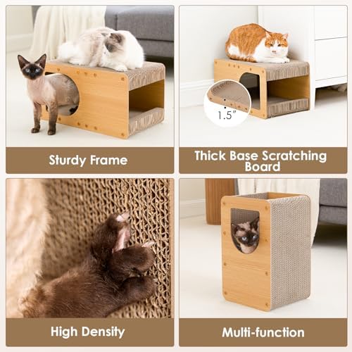 EHEYCIGA Cardboard Cat Scratcher House, 17-Inch Cat Scratch pad - Image 5