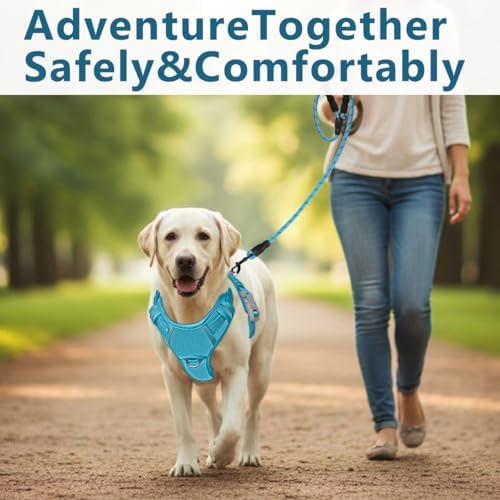 BARKBAY No Pull Dog Harness for Large Dogs, ID Tag Holder Dog Vest - Image 7