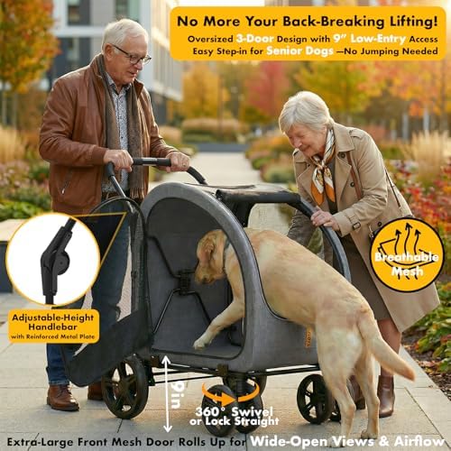 PAWZIDEA 3-in-1 Large Dog Stroller - Image 4