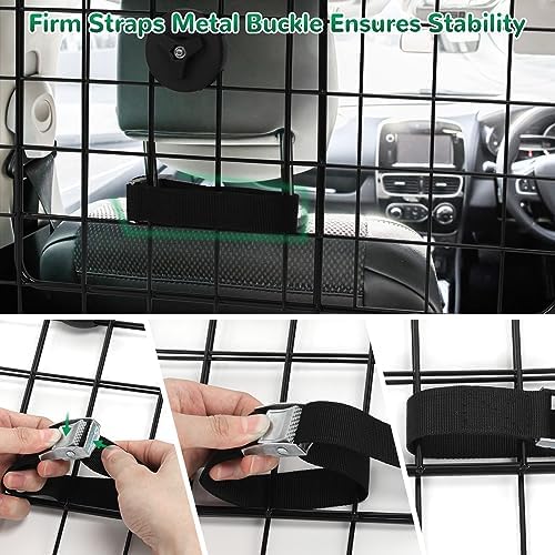 Universal Fit Car Barrier, Adjustable Dog Barrier, Back Seat Separator Gate - Image 6