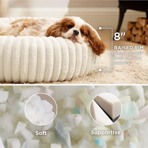 Bedsure ComfyFleece® Donut Dog Bed Medium Size Dog - Image 2