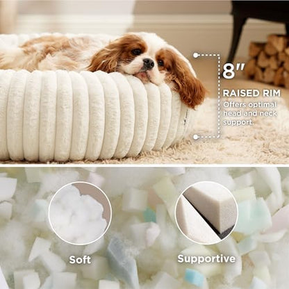 Bedsure ComfyFleece® Donut Dog Bed Medium Size Dog - Image 2