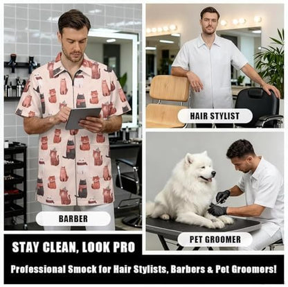 Work Smock for Pet Groomers, Professional Design Water & Hair Proof - Image 5