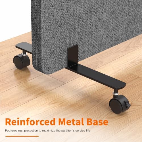 Soundproof Room Divider 72x66 Inches 3 Panel Office Partition - Image 2