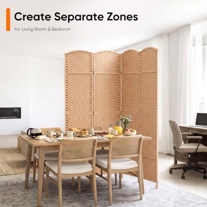 JOSTYLE Outdoor Privacy Screen 4-Panel Folding Room Divider Space Partition - Image 6