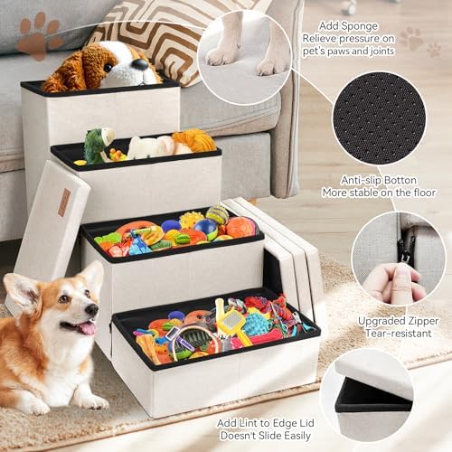 Zerbuger Dog Stairs with Storage - Image 4