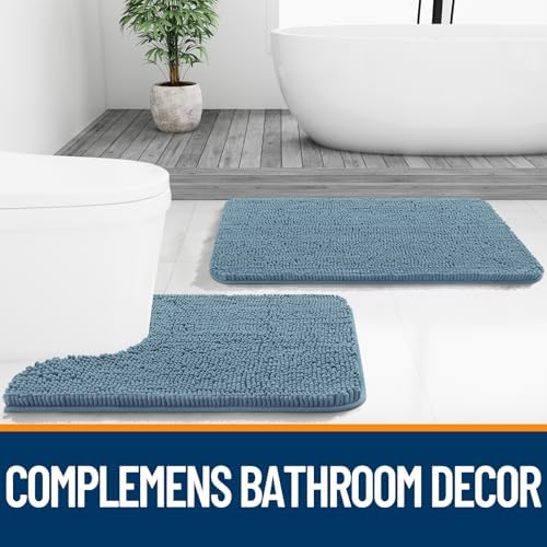 OLANLY Bathroom Runner Rugs 70x24, Extra Soft Absorbent Chenille Bath Rugs - Image 7