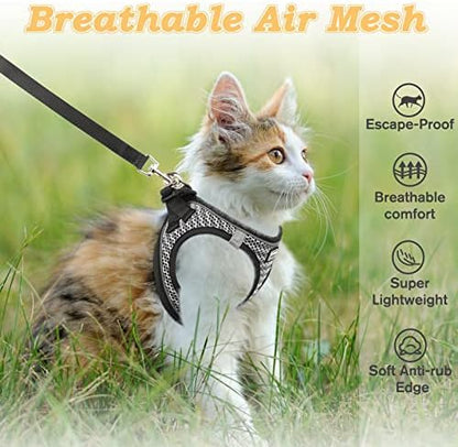 Cat Harness and Leash for Walking Escape Proof, Adjustable Kitten Vest Harness - Image 3