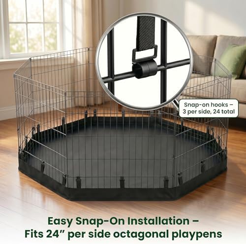 PJYuCien 2-in-1 Octagonal Dog Playpen Bottom Pad - Image 3