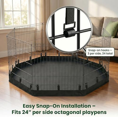PJYuCien 2-in-1 Octagonal Dog Playpen Bottom Pad - Image 3