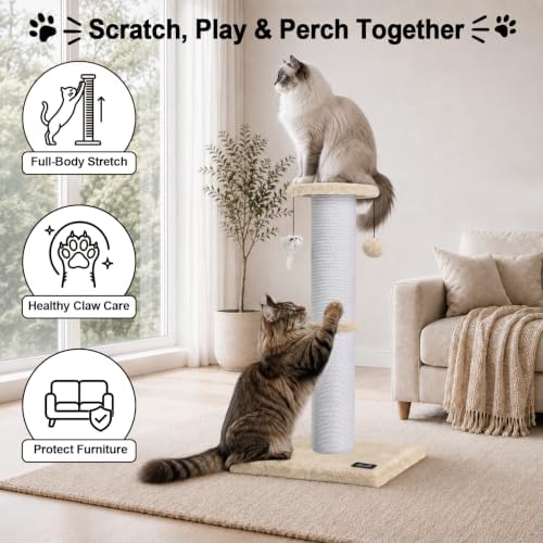 34-Inch Tall Cat Scratching Post - Image 3